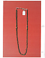 Necklace, five strands magenta-colored seeds, Seeds, plastic, Maure